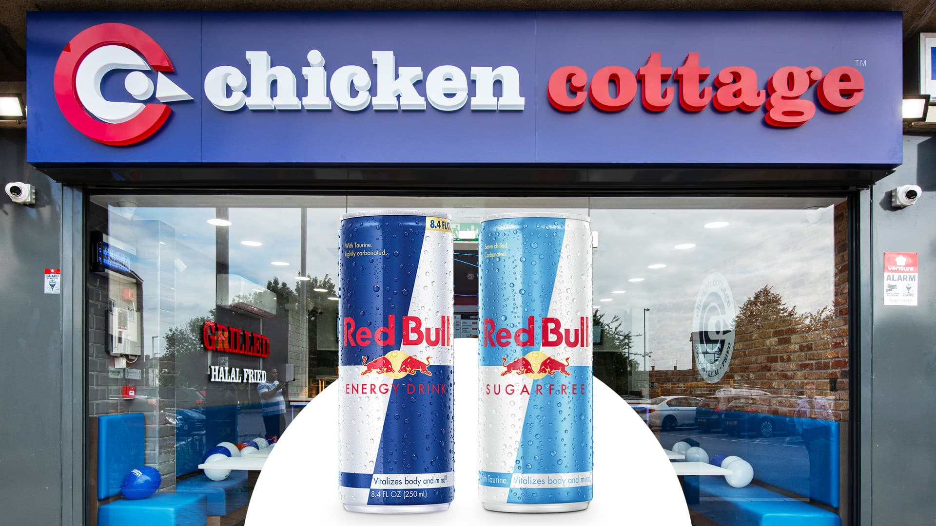 Free Red Bull to the first 3,000 Chicken Cottage customers