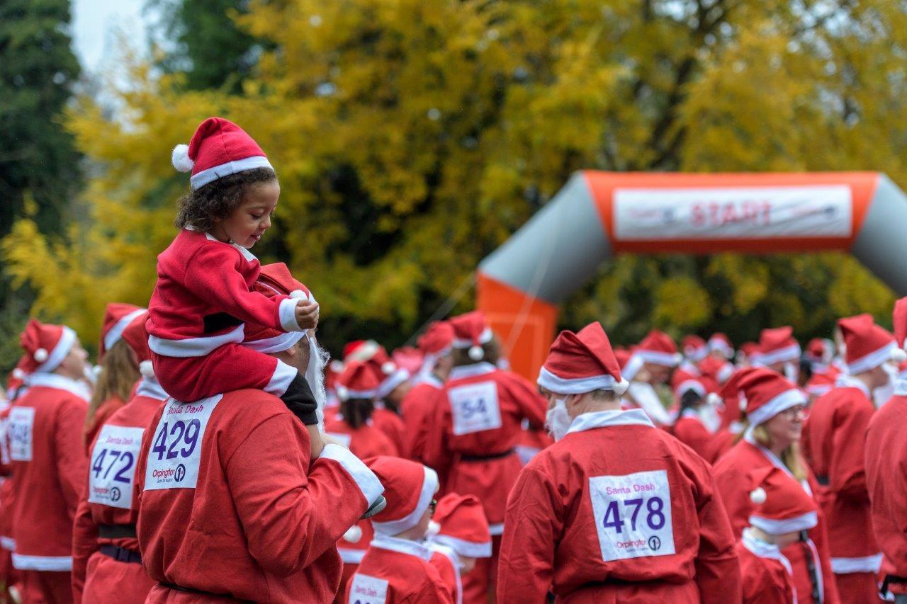 Town painted red for Orpington Santa Dash 2024
