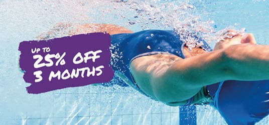 Join now and get up to 25% off your first 3 full months at Mytime Active.